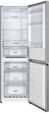 GORENJE Gorenje Refrigerator | N619EAXL4 | Energy efficiency class E | Free standing | Combi | Height 186 cm | No Frost system | Fridge net capacity 207 L | Freezer net capacity 97 L | Display | 39 dB | Grey N619EAXL4