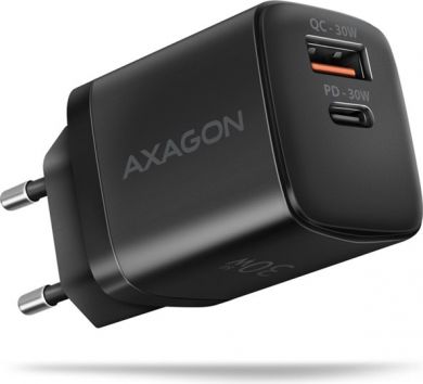 AXAGON AXAGON Sil wallcharger 2x port (USB-A + USB-C), 30W | ACU-PQ30 ACU-PQ30