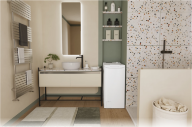 Candy Candy Washing Machine | TCA283D2-S | Energy efficiency class D | Top loading | Washing capacity 8 kg | 1200 RPM | Depth 60 cm | Width 41 cm | Display | Digit | White TCA283D2-S