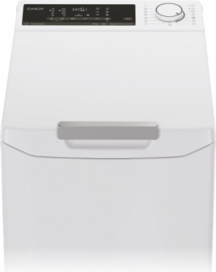 Candy Candy Washing Machine | TCA284TM5-S | Energy efficiency class A | Top loading | Washing capacity 8 kg | 1200 RPM | Depth 60 cm | Width 41 cm | Display | Digit | White TCA284TM5-S