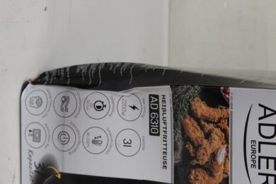 ADLER SALE OUT. Adler | Airfryer | AD 6310 | Power 2200 W | Capacity 3 L | High-volume hot-air circulation technology | Black | DAMAGED PACKAGING, SCRATCHES ON TOP AD 6310SO