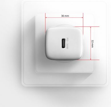 AXAGON AXAGON Sil wallcharger 1x port USB-C, PD3.0 /PPS/QC4+/SFC/AFC/Apple, 30w | ACU-PD30W ACU-PD30W