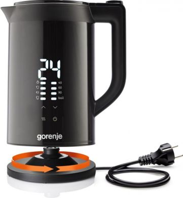 GORENJE Gorenje Kettle | K17DWDII | Electric | 2200 W | 1.7 L | Stainless Steel | 360&deg; rotational base | Black K17DWDII
