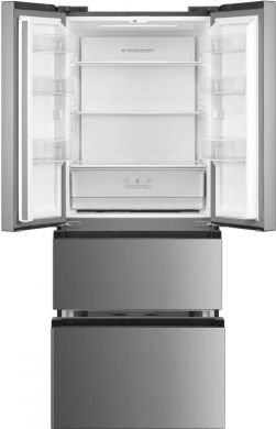 Midea Midea Refrigerator | MERF402FIE02 | Energy efficiency class E | Free standing | Combi | Height 178 cm | No Frost system | Fridge net capacity 244 L | Freezer net capacity 147 L | Display | 41 dB | Stainless steel MERF402FIE02