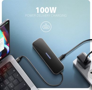 AXAGON AXAGON USB-C 5Gbps GLASS 6in1 Hub | HMC-6GLN HMC-6GLN