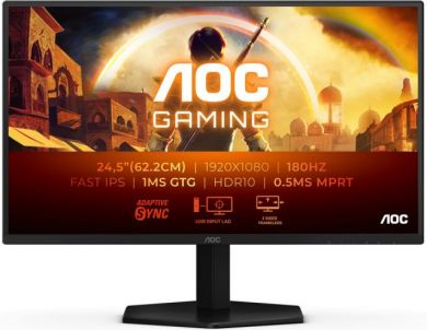 AOC AOC | 25G42E | 25 " | IPS | FHD | 16:9 | 180 Hz | 1 ms | 1920 x 1080 pixels | 300 cd/m&sup2; | HDMI ports quantity 1 | Black 25G42E