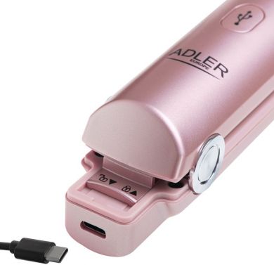 ADLER Adler Cordless Hair Straightener | AD 2327 | Ceramic heating system | Display LED | Temperature (min) 160 &deg;C | Temperature (max) 220 &deg;C | Pink AD 2327P