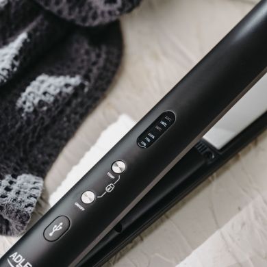 ADLER Adler Cordless Hair Straightener | AD 2327 | Ceramic heating system | Display LED | Temperature (min) 160 &deg;C | Temperature (max) 220 &deg;C | Black AD 2327B
