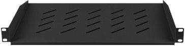 Lanberg Lanberg 19" fixed shelf 1U/483x315mm, max load capacity up to 25kg | AK-1008-B | Black AK-1008-B