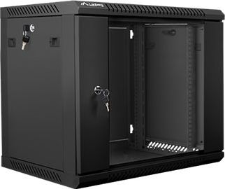 Lanberg Lanberg | Rack cabinet 19" wall-mount 9U/600x450 (flat pack) | WF01-6409-10B | Black WF01-6409-10B