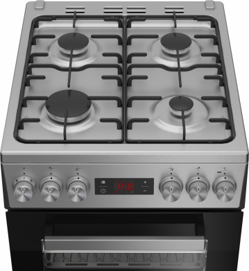  BEKO Cooker | FSM52321DXDT | Hob type Gas | Oven type Electric | Stainless Steel | Width 50 cm | Grilling | Depth 60 cm | 60 L FSM52321DXDT