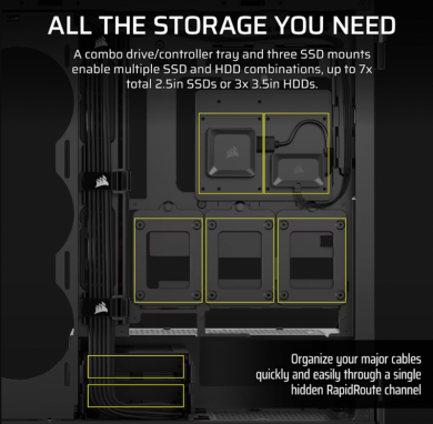 Corsair Corsair PC Case | iCUE LINK 5000T LX RGB | Black | Mid-Tower | Power supply included No CC-9011298-WW