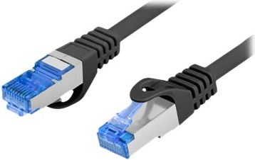 Lanberg Lanberg | Patchcord Cat.6A S/FTP LSZH CCA Black Fluke Passed | PCF6A-10CC-0050-BK | 0.5 m | Black PCF6A-10CC-0050-BK