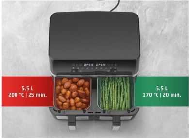 Caso Design Caso Air Fryer | DuoChef | Power 2200 W | Capacity 14 L | Black 03186