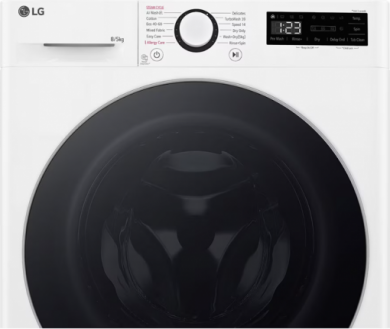 LG LG Washing machine with dryer | F2DR508S1W | Energy efficiency class A-10%/E | Front loading | Washing capacity 8 kg | 1200 RPM | Depth 48 cm | Width 60 cm | Display | LED | Drying system | Drying capacity 5 kg | Steam function | White F2DR508S1W