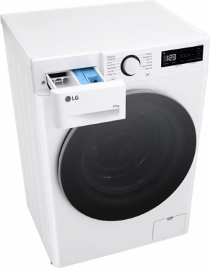 LG LG Washing machine with dryer | F2DR508S1W | Energy efficiency class A-10%/E | Front loading | Washing capacity 8 kg | 1200 RPM | Depth 48 cm | Width 60 cm | Display | LED | Drying system | Drying capacity 5 kg | Steam function | White F2DR508S1W