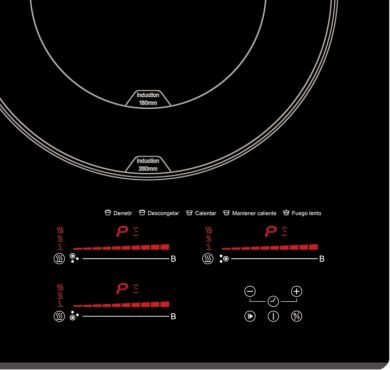 CATA CATA Hob | INSB 6028 BK | Induction | Number of burners/cooking zones 3 | Slider Touch | Timer | Black 08063500