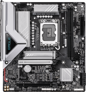 Gigabyte Gigabyte B860M EAGLE V2 | Processor family Intel | Processor socket LGA1851 | DDR5 | Supported hard disk drive interfaces SATA, M.2 | Number of SATA connectors 4 B860M EAGLE V2