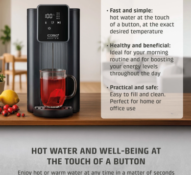 Caso Design Caso Turbo Hot Water Dispenser | HW 616 | Water Dispenser | 2600 W | 2.5 L | Plastic/Stainless Steel | Black/Stainless Steel 01896