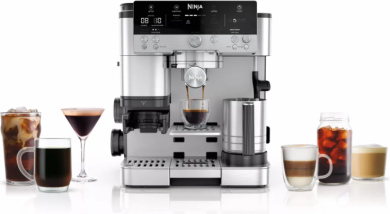 Ninja NINJA Espresso Coffee Maker | ES601EU Luxe Caf&eacute; Premier | Pump pressure 11 bar | Built-in milk frother | Ground | 1650 W | Black/Stainless Steel ES601EU