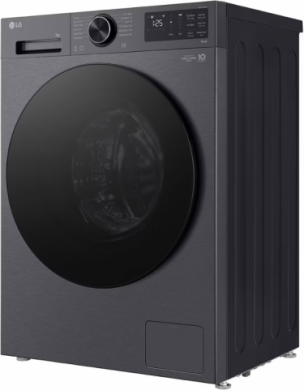 LG LG Washing machine | F2X50S9TBB | Energy efficiency class A | Front loading | Washing capacity 9 kg | 1200 RPM | Depth 48 cm | Width 60 cm | Display | LED | Steam function | Direct drive | Wi-Fi | Matte Black F2X50S9TBB