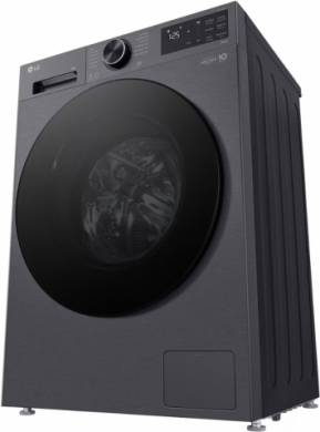 LG LG Washing machine | F2X50S9TBB | Energy efficiency class A | Front loading | Washing capacity 9 kg | 1200 RPM | Depth 48 cm | Width 60 cm | Display | LED | Steam function | Direct drive | Wi-Fi | Matte Black F2X50S9TBB