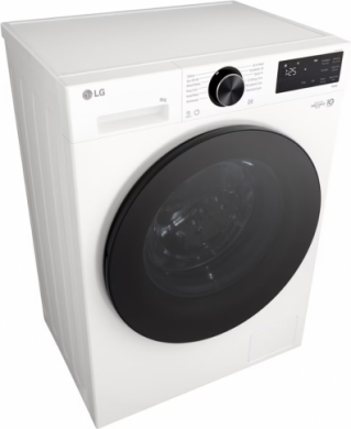 LG LG Washing machine | F2X50S9TWB | Energy efficiency class A | Front loading | Washing capacity 9 kg | 1200 RPM | Depth 48 cm | Width 60 cm | Display | LED | Steam function | Direct drive | Wi-Fi | White F2X50S9TWB