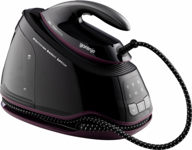GORENJE Gorenje Ironing system | SGD3000BKV | 3000 W | 1.5 L | 8 bar | Auto power off | Vertical steam function | Calc-clean function | Black/Purple SGD3000BKV