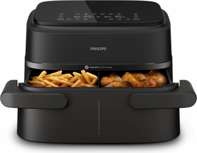 Philips Philips Airfryer Dual Basket | NA150/00 1000 Series | Power 2450 W | Capacity 7 L | RapidAir Plus | Black NA150/00