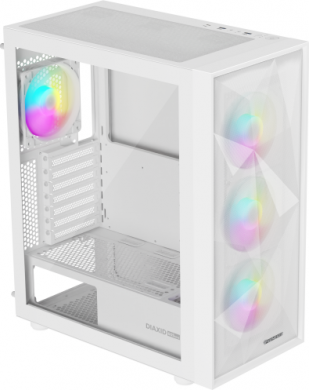 Genesis Genesis Gaming PC Case | Diaxid 605 ARGB | White | Midi Tower NPC-2173