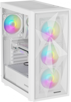 Genesis Genesis Gaming PC Case | Diaxid 605 ARGB | White | Midi Tower NPC-2173