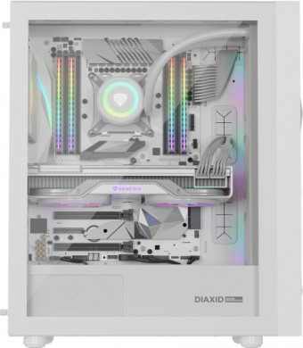 Genesis Genesis Gaming PC Case | Diaxid 605 ARGB | White | Midi Tower NPC-2173