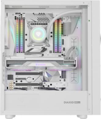 Genesis Genesis Gaming PC Case | Diaxid 605 ARGB | White | Midi Tower NPC-2173