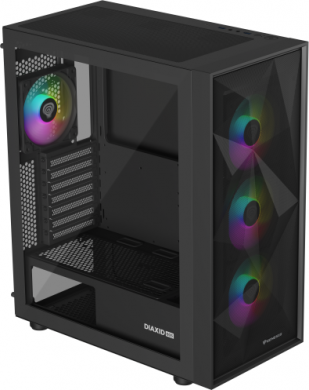 Genesis Genesis Gaming PC Case | Diaxid 605 ARGB | Black | Midi Tower NPC-2172
