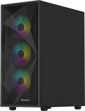 Genesis Genesis Gaming PC Case | Diaxid 605 ARGB | Black | Midi Tower NPC-2172