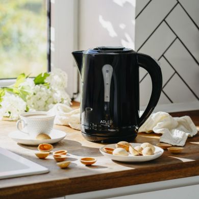 ADLER Adler Kettle | AD 1244 | Electric | 1850 W | 2.5 L | Plastic | 360&deg; rotational base | Black AD 1244B