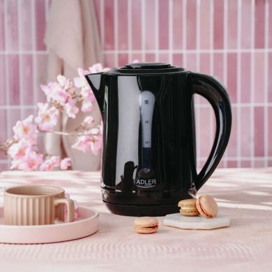 ADLER Adler Kettle | AD 1244 | Electric | 1850 W | 2.5 L | Plastic | 360&deg; rotational base | Black AD 1244B