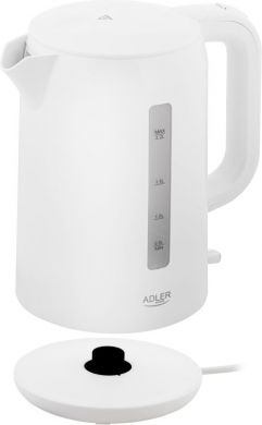 ADLER Adler Kettle | AD 1386 | Electric | 1850 W | 2.2 L | Plastic | 360&deg; rotational base | White AD 1386