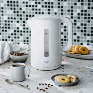 ADLER Adler Kettle | AD 1386 | Electric | 1850 W | 2.2 L | Plastic | 360&deg; rotational base | White AD 1386