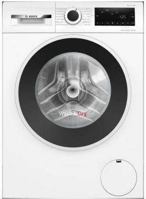 BOSCH Bosch | Washing Machine with Dryer | WNG2540LSN | Energy efficiency class D | Front loading | Washing capacity 10.5 kg | 1400 RPM | Depth 64 cm | Width 60 cm | Display | LCD | Drying system | Drying capacity 6 kg | Steam function | White WNG2540LSN