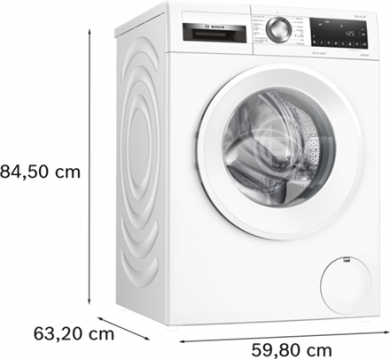 BOSCH Bosch | Washing Machine | WGG244ZMSN | Energy efficiency class A | Front loading | Washing capacity 9 kg | 1400 RPM | Depth 59 cm | Width 60 cm | LED | Steam function | Direct drive | White WGG244ZMSN