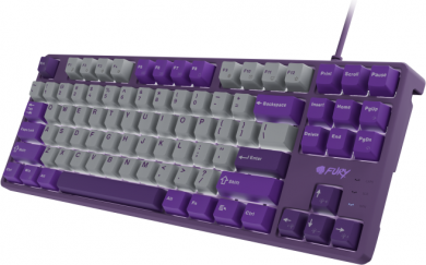 Fury Fury | Kanabo K2 | Gaming Keyboard | Wired | US | Gray/Purple | USB Type-A | Linear NFU-2350