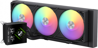  Gamemax CPU Liquid Cooler | GLACIER 360 LCD BK | Black GLACIER 360 LCD BK