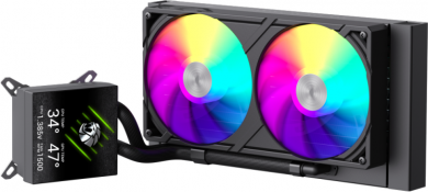  Gamemax CPU Liquid Cooler | GLACIER 240 LCD BK | Black GLACIER 240 LCD BK