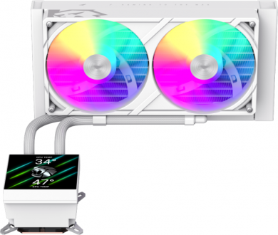  Gamemax CPU Liquid Cooler | GLACIER 240 LCD WH | White GLACIER 240 LCD WH