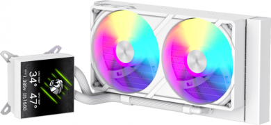  Gamemax CPU Liquid Cooler | GLACIER 240 LCD WH | White GLACIER 240 LCD WH