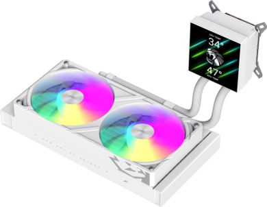  Gamemax CPU Liquid Cooler | GLACIER 240 LCD WH | White GLACIER 240 LCD WH