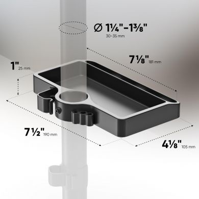  DESK MOUNT ACC ORGANIZER/BLACK A35-B ONKRON A35-B | Elektrika.lv
