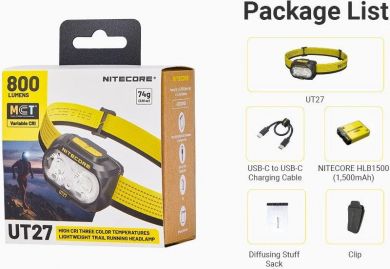NITECORE HEADLAMP UT SERIES 800LUMENS/UT27 MCT NITECORE UT27 MCT | Elektrika.lv
