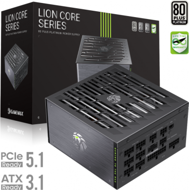  Gamemax PSU | LION CORE 1200P | 1200 W | Platinum | Full Modular LION CORE 1200P